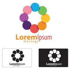 Creative media logo concept,symbol illustration icon.