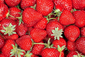 Background of strawberry, top view