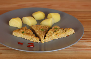 courgette-cauliflower pudding with potatoes