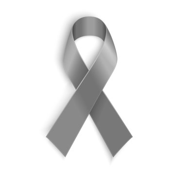 Grey ribbon symbol of borderline personality disorder, diabetes