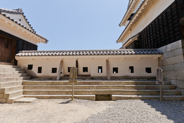 East wall of Sujigane Gate of Matsuyama castle, Japan