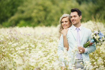 Couple in field