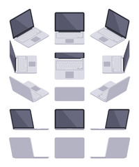 Isometric gray laptop