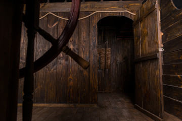 Open Door to Living Quarters of Wooden Ship