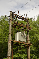 transformer on a pole