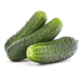 Cucumber vegetable  isolated on white background cutout