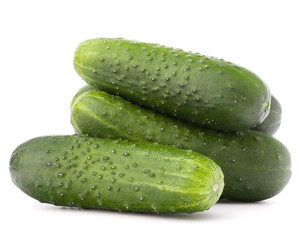 Cucumber vegetable  isolated on white background cutout