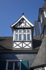 part of a half timbered house