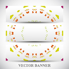 Fototapeta premium Set of abstract vector banners