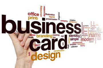 Business card word cloud