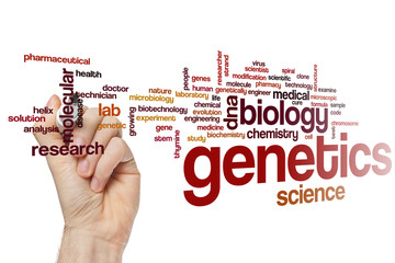 Genetics word cloud