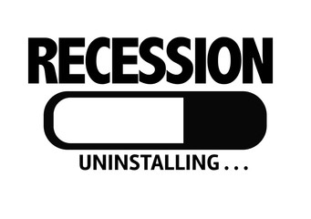 Progress Bar Uninstalling with the text: Recession
