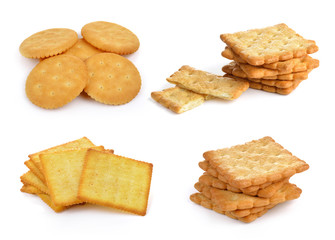 Cracker isolated on  over white background