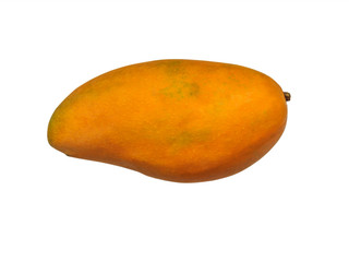 Ripe mango Isolate on white Back ground with clipping path