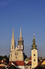 View from Zagreb Upper town to the Cathedral