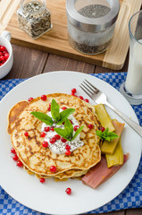 Homemade pancakes with fruit