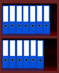 Row of Coloured office binders