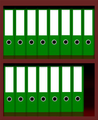 Row of Coloured office binders