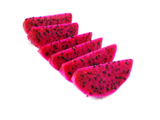 red dragonfruit isolated on white background