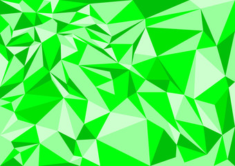 Fototapeta na wymiar abstract green background, low poly textured triangle shapes in random pattern, trendy lowpoly background