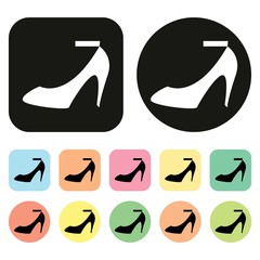 Obraz premium Shoes icon. High heels icon. Vector