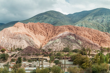 Hill of Seven Colors over Purmamarca village, Argentina