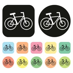 Biking icon. Bicycle icon. Vector