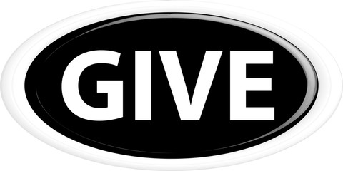 Button give.The round shape. 3D. Vector illustration.