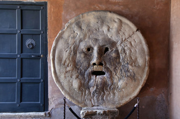 Obraz premium Bocca della Verita, The Mouth of Truth in Rome, Italy