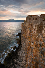 Monemvasia village in Peloponnese, Greece.