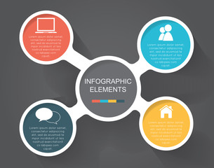 Vector circle elements for infographic