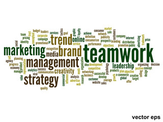 Vector conceptual business word cloud