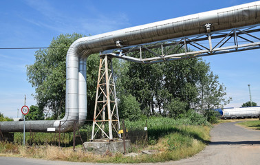 Fototapeta na wymiar Pipeline of the power station