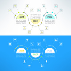 Vector infographic template suitable for business presentations