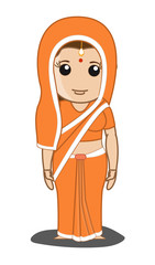 Traditional Indian Woman in saree