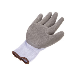 Gray rubber protective glove