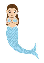 Cartoon Mythological Mermaid Character