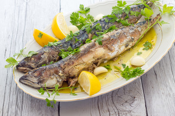 Mackerel baked