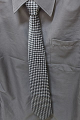 Gray Shirt And Tie