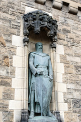 Iron knight statue, Edinburgh Castle, Edinburgh, Scotland, United Kingdom