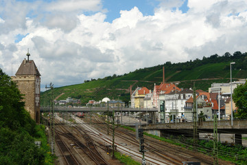 Fototapeta na wymiar Station of city Nesslingen am Neckar