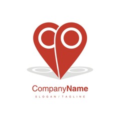 Heart logo icon vector