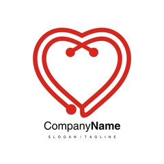 Heart logo icon vector