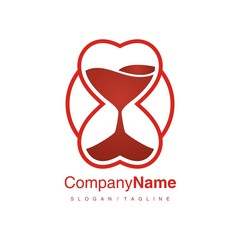 Heart logo icon vector