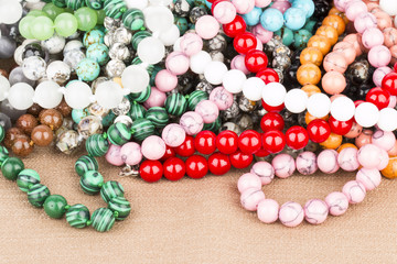 Beads jewelry - Stock Image macro.