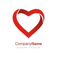 Heart logo icon vector