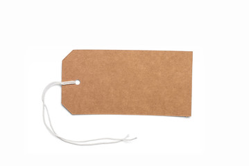 Blank tag isolated on white background
