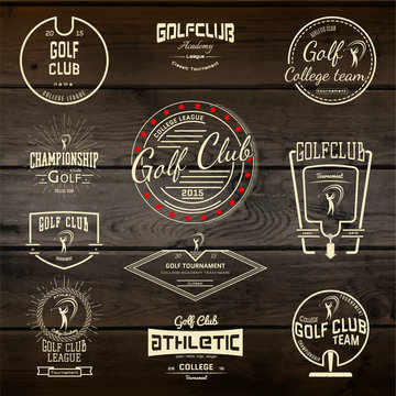 Golf badges logos and labels for any use