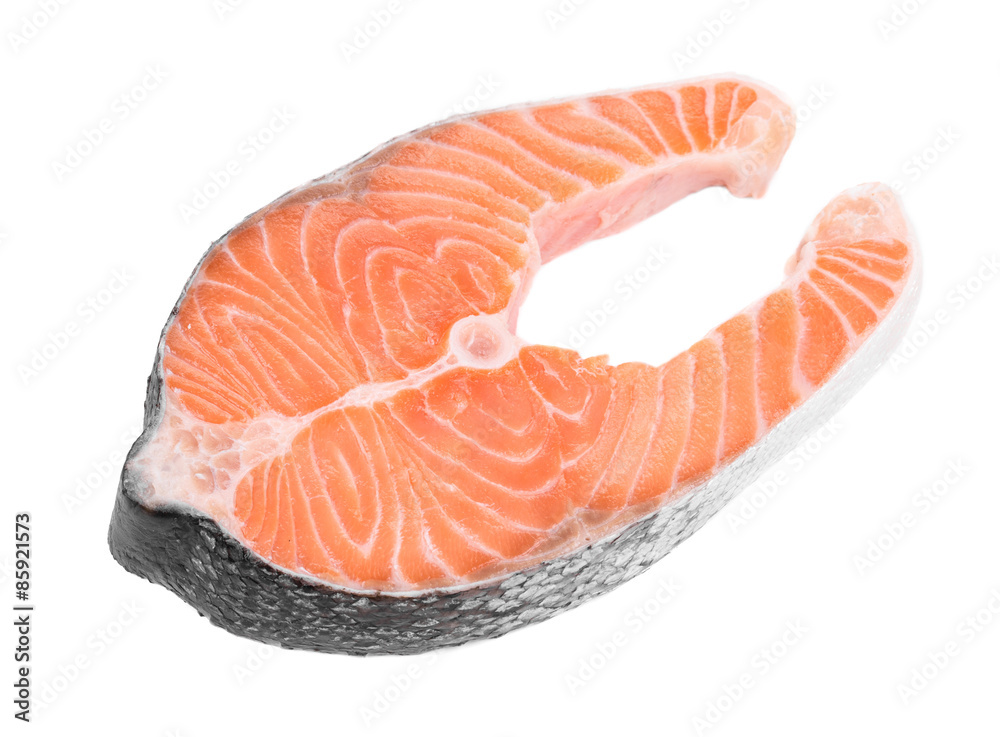 Poster Fresh salmon steak.