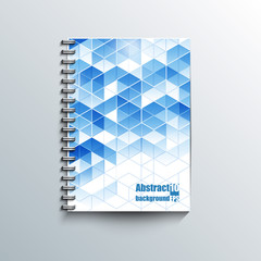 Notepad template with abstract background.